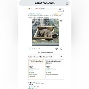 Brand new in box cat window bed/perch